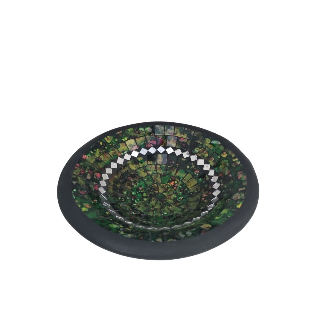 Handcrafted Mosaic Bowls – Coastal-Inspired Colour Range Rustic Green Melody