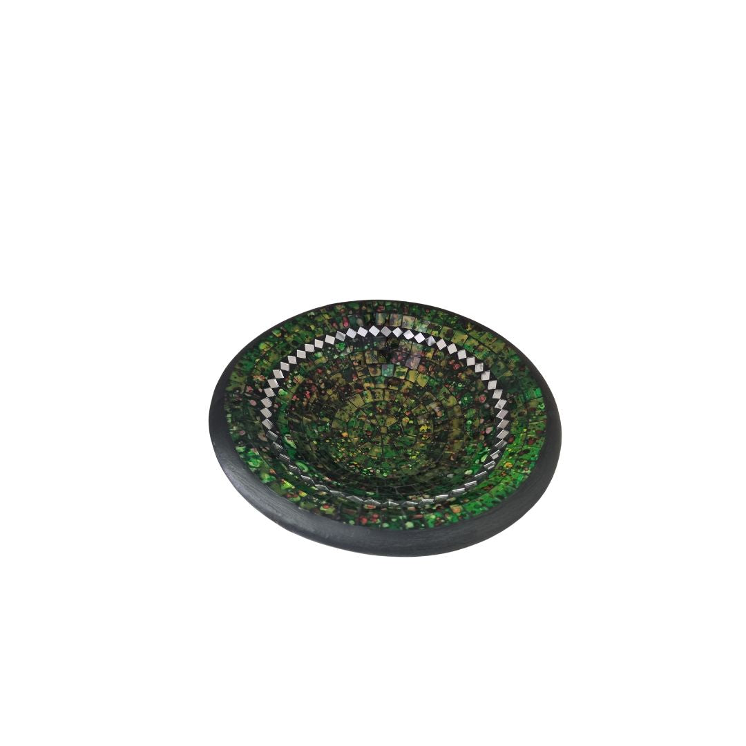 Handcrafted Mosaic Bowls – Coastal-Inspired Colour Range Rustic Green Melody