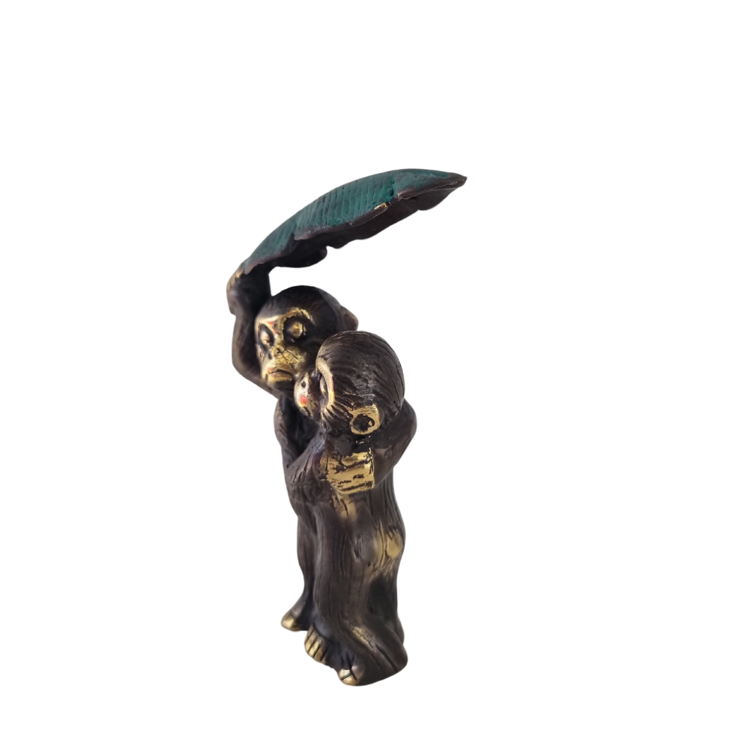Brass Monkey Figurine Rustic Vibe style 2