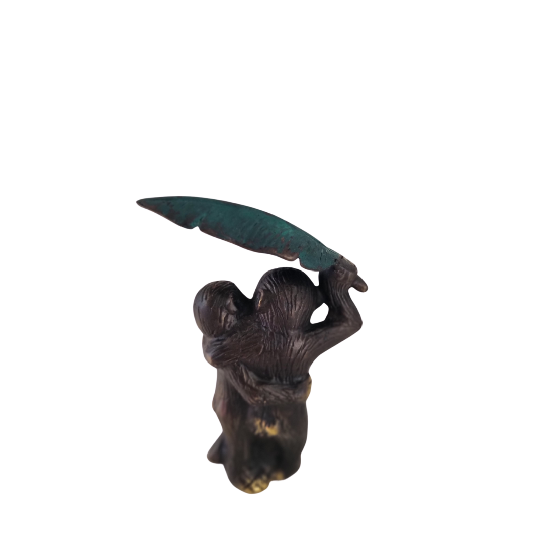 Brass Monkey Figurine Rustic Vibe style 2