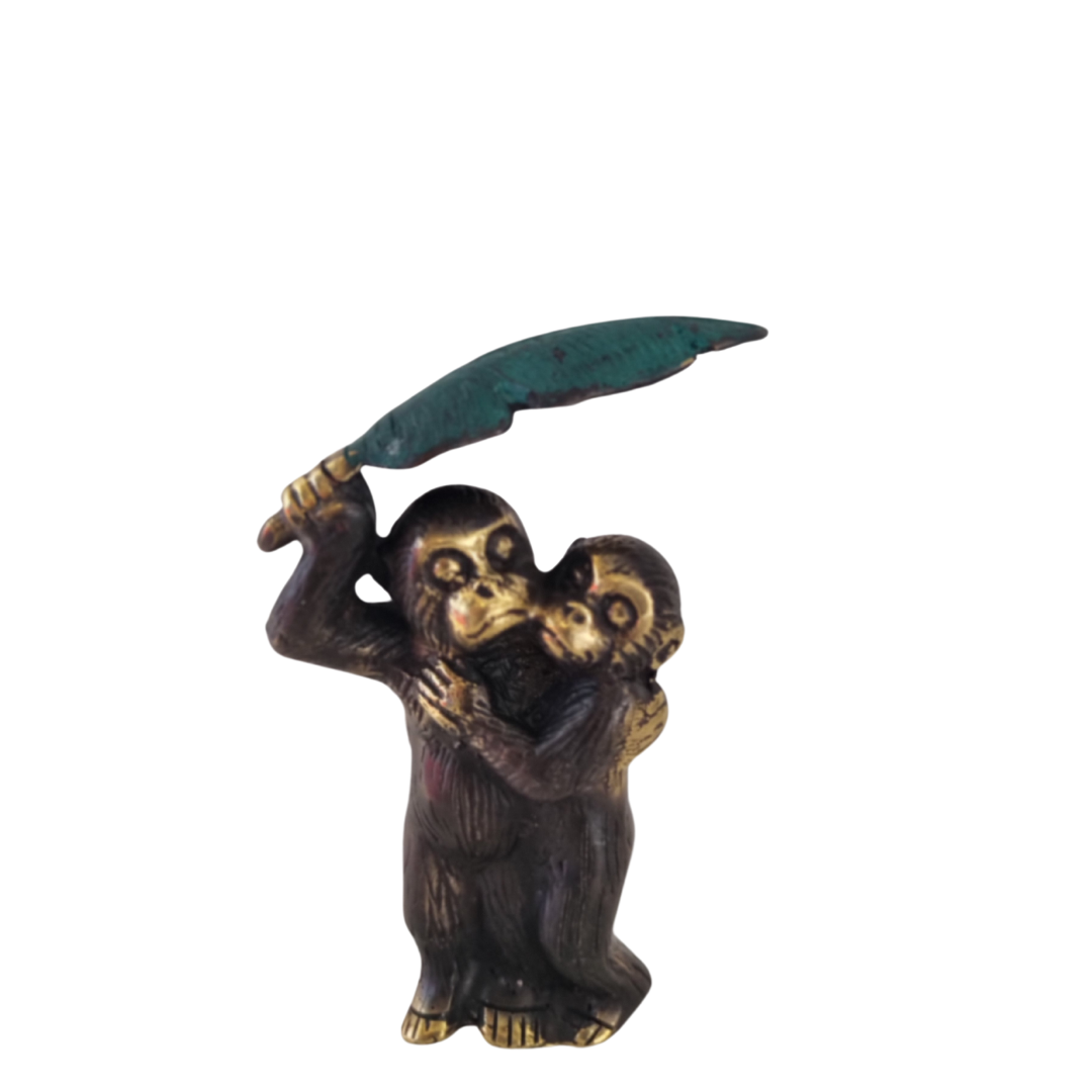Brass Monkey Figurine Rustic Vibe style 2