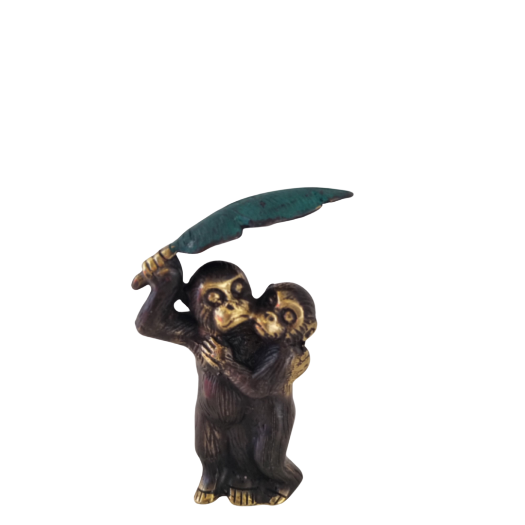 Brass Monkey Figurine Rustic Vibe style 2