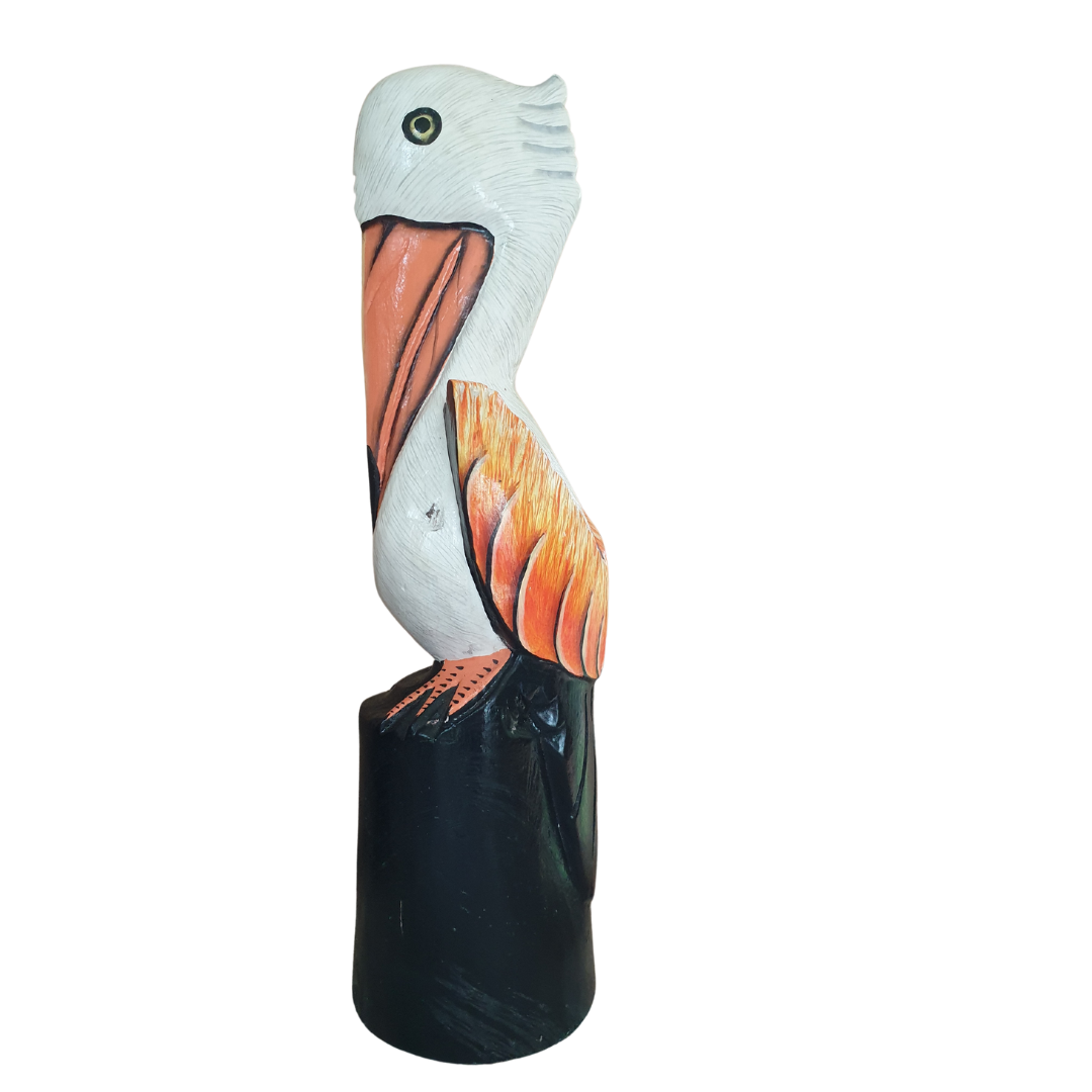 Wooden Carved Pelicans