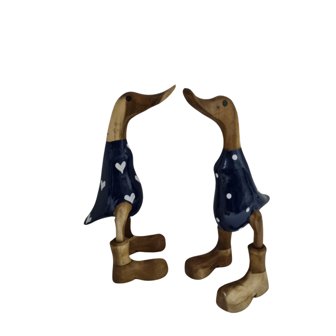 Bamboo Ducks Wellington Blue Tones