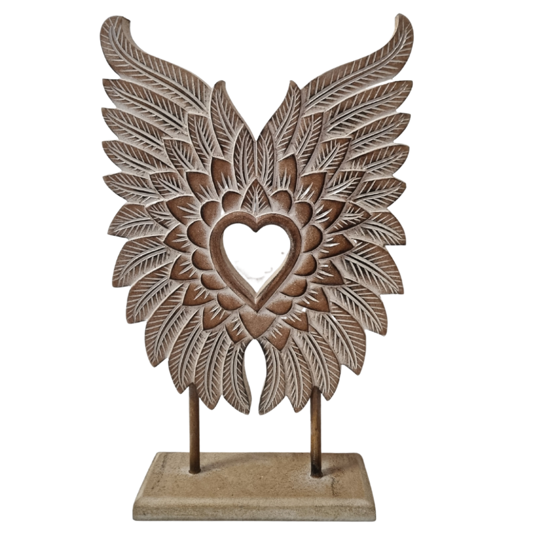 Decorative Angel Wings On A Stand