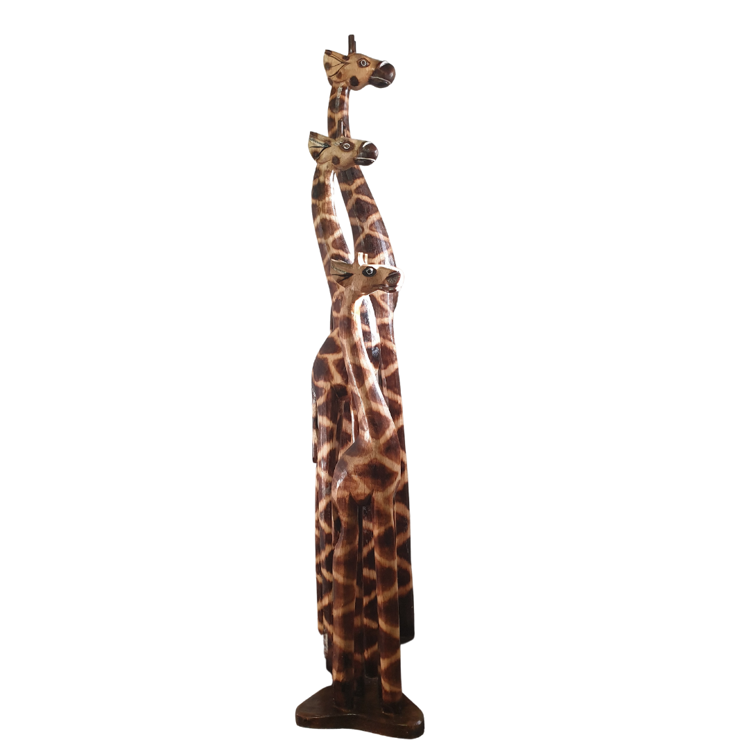 Large Giraffe Statues Wooden