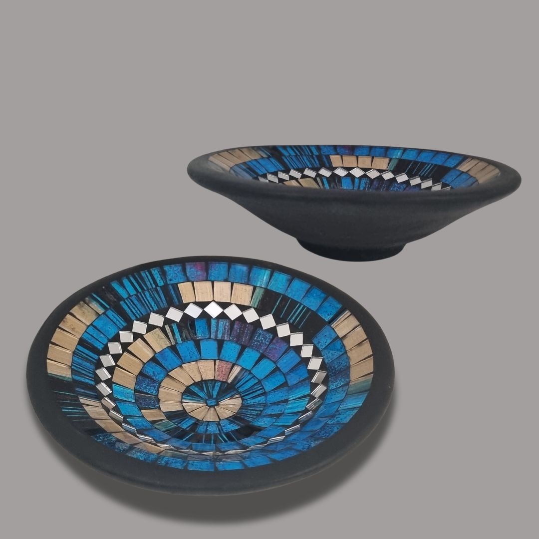 Handcrafted Mosaic Bowls – Coastal-Inspired Colour Range Ocean Blue Melody