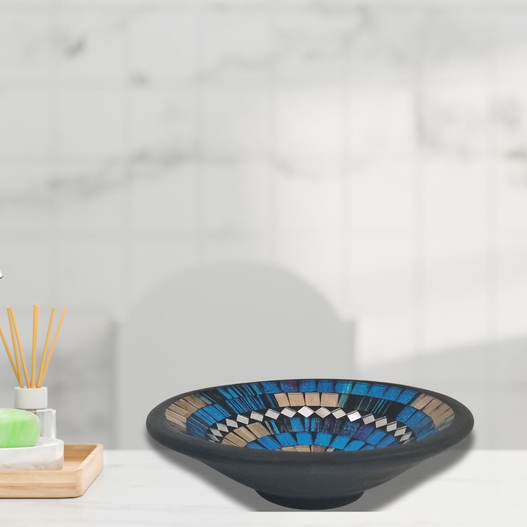 Handcrafted Mosaic Bowls – Coastal-Inspired Colour Range Ocean Blue Melody