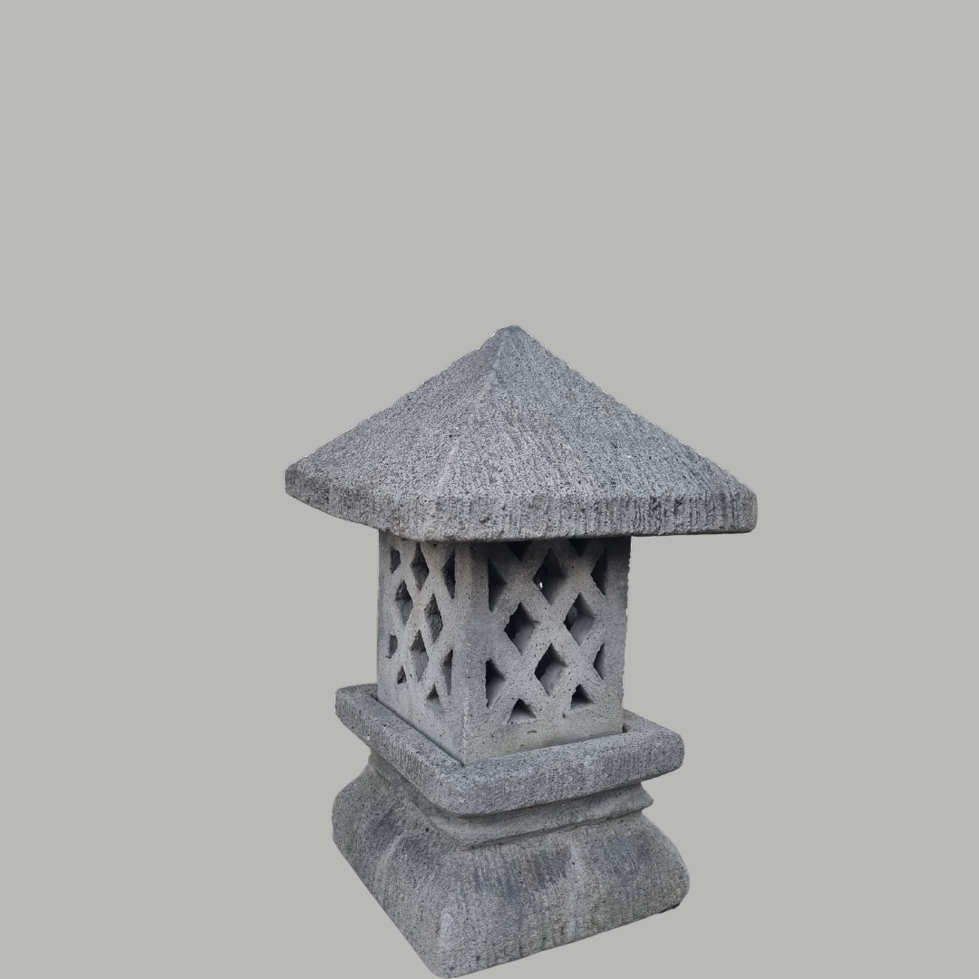 Garden Lantern Gray Concrete