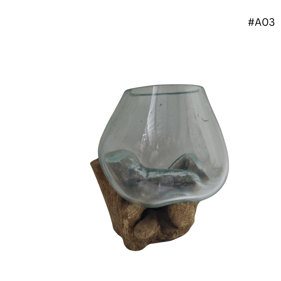 Moulded Glass onto Driftwood