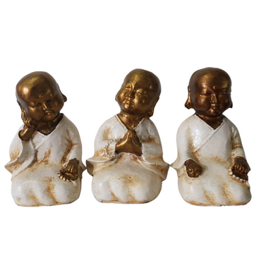 Shaolin Buddha Monks White