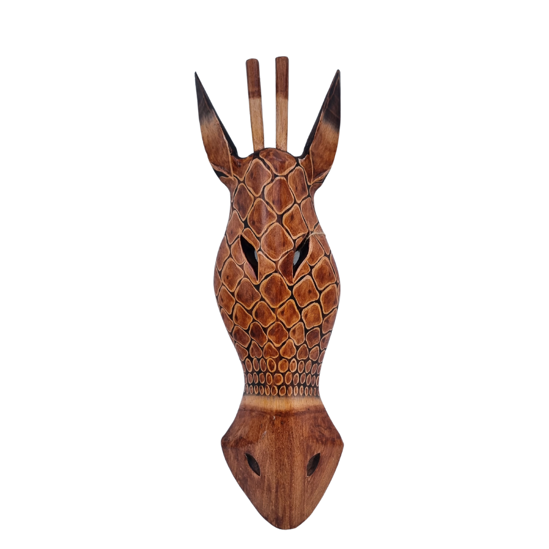African Style Animal Mask set on a white back ground