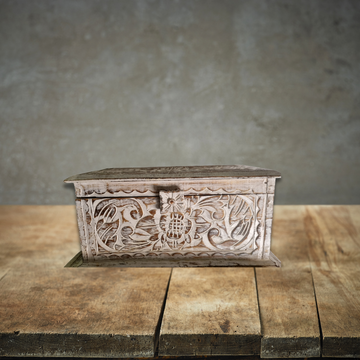 Balinese Style Wooden Box Carving
