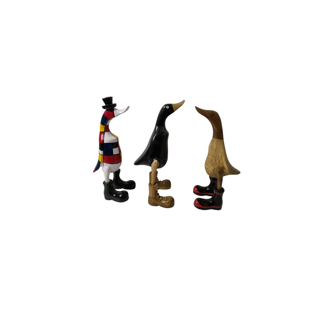3 designs figurines set on a white back ground