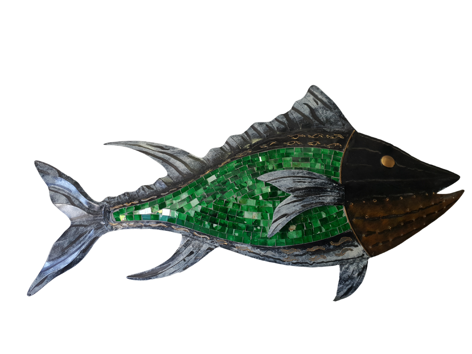 Coastal Mosaic Tuna Wall Sculpture