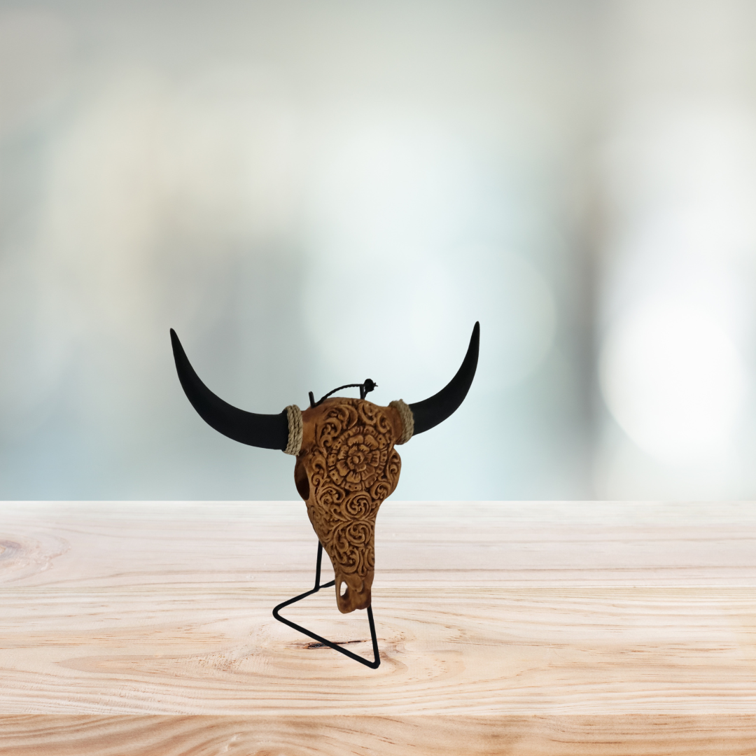 Vibrant Bull Skull Elegance Collection