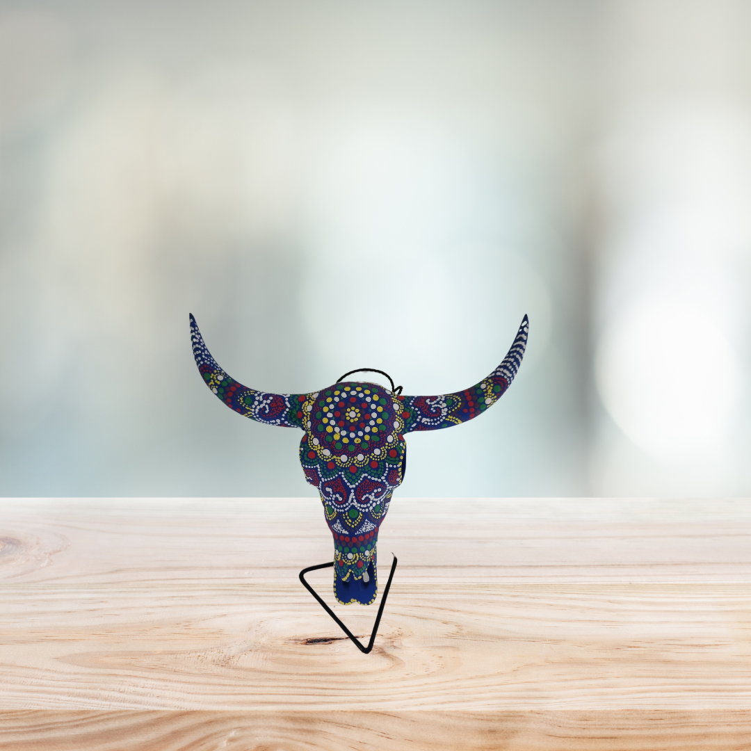 Vibrant Bull Skull Elegance Collection