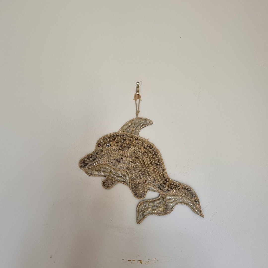 Dolphin Wall with Shell Art