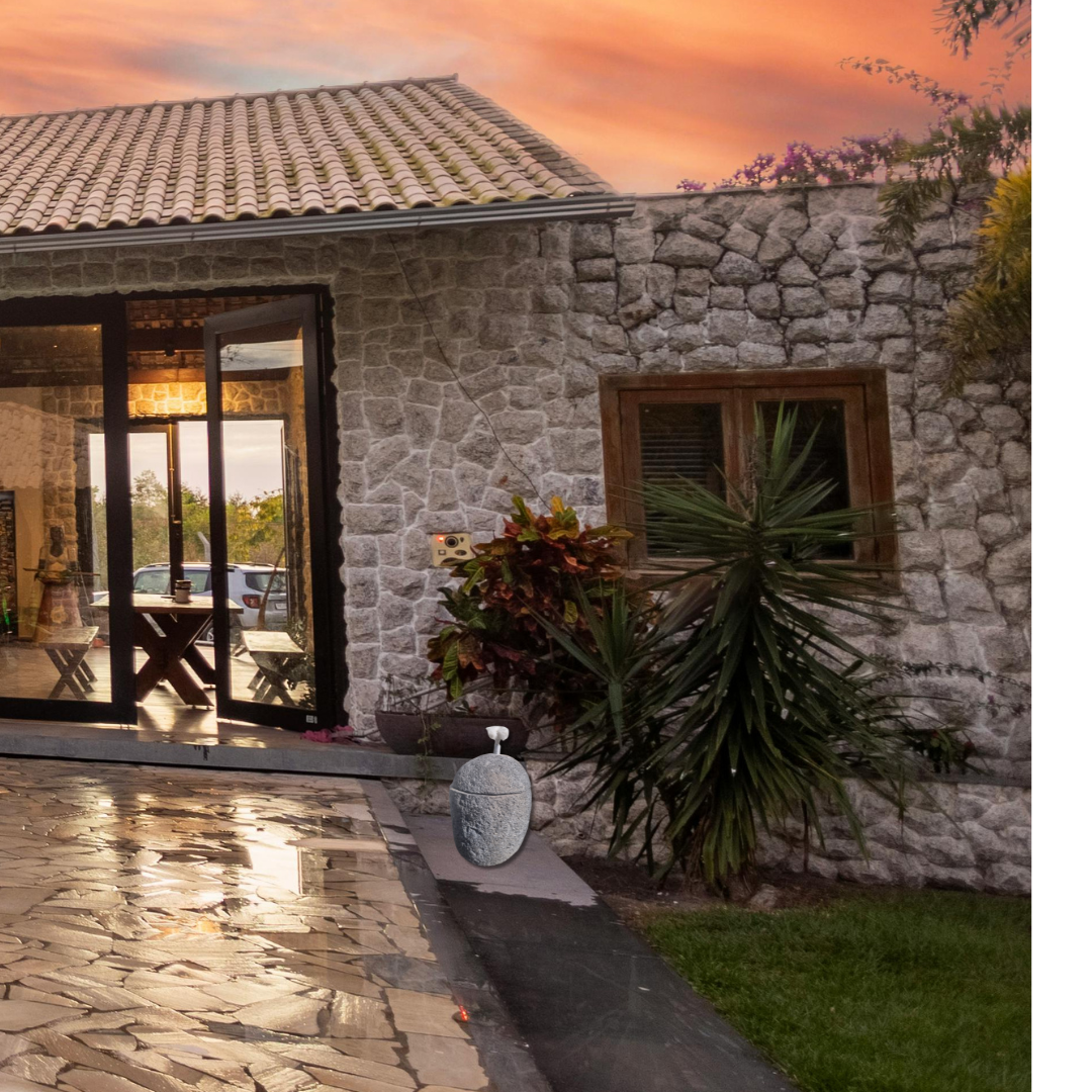 Natural River Stone Oil Lamp