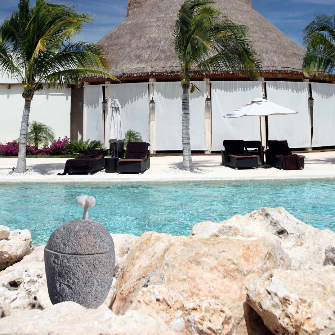 Natural River Stone Oil Lamp