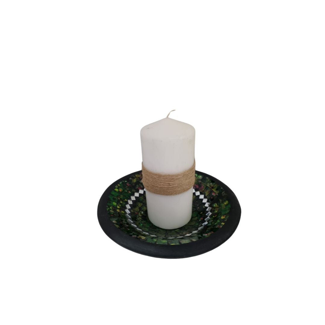 Handcrafted Mosaic Bowls – Coastal-Inspired Colour Range Rustic Green Melody