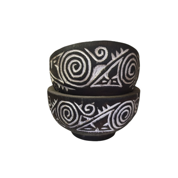 Tribal Carved Wooden Bowl Decor