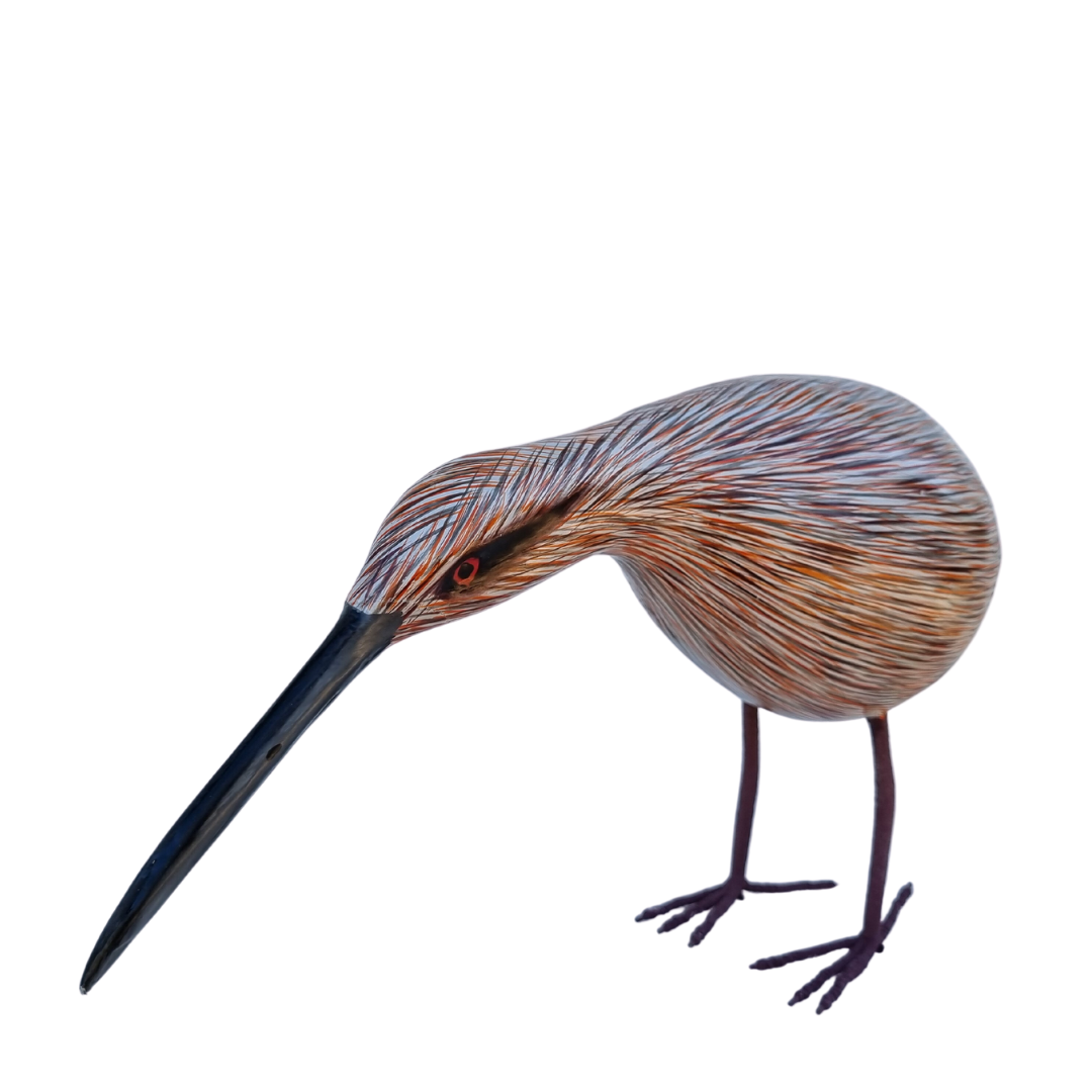 Wooden Kiwi Bird Statue - Azure Decor