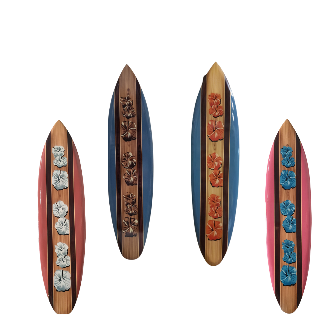 Hibiscus Flower Surf Board Art