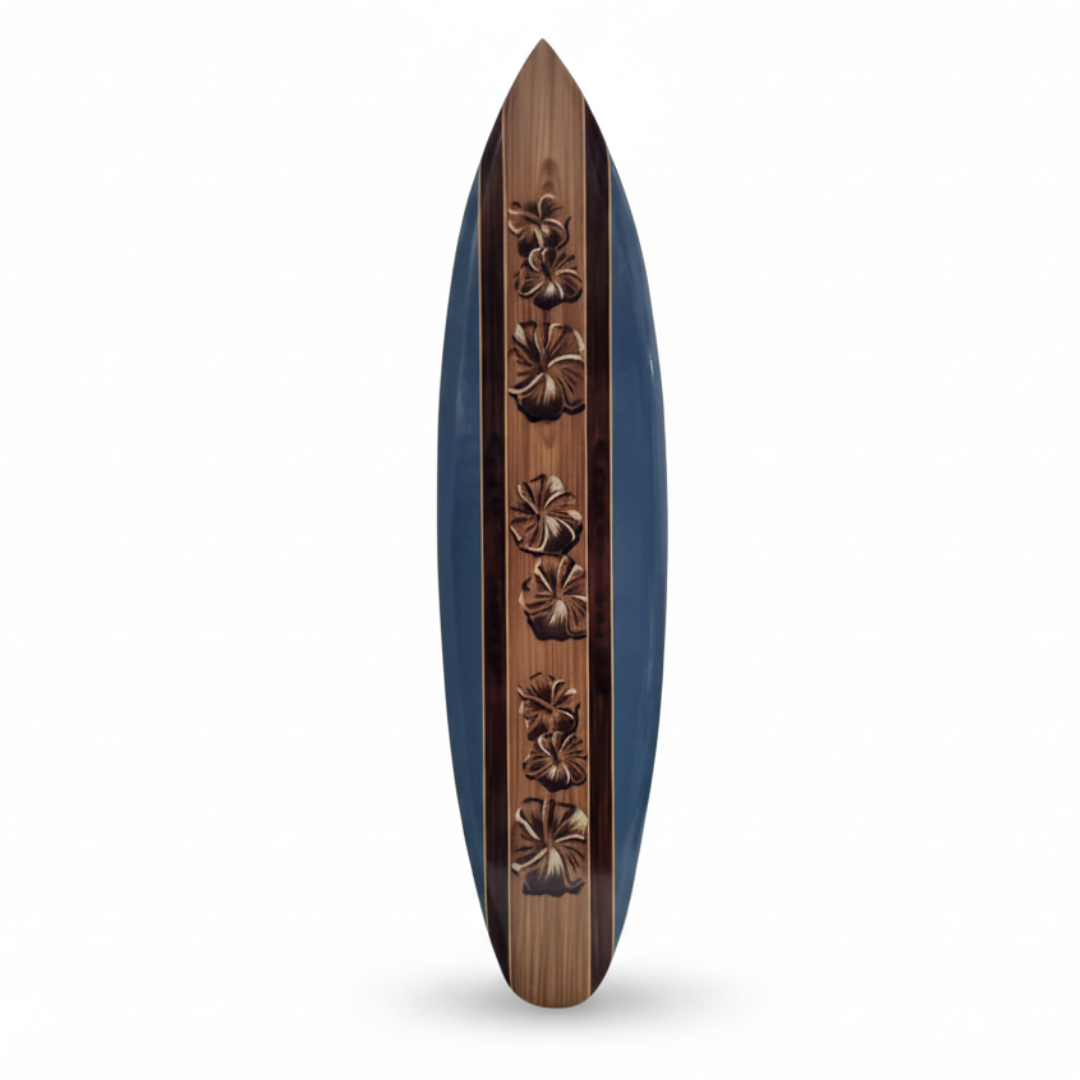 wooden board artwork set on a white background