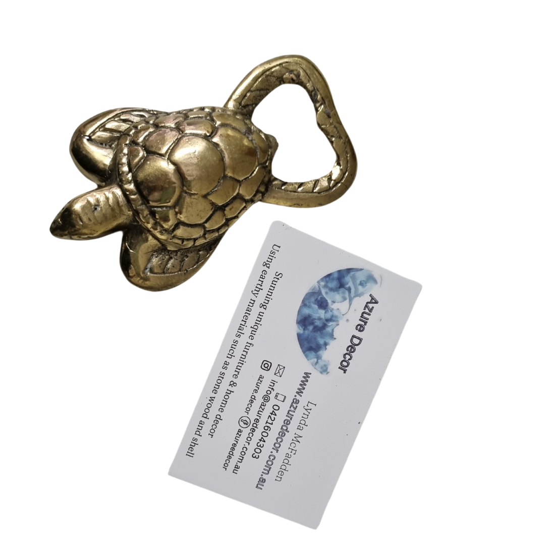 Brass Bottle Opener Turtle Design