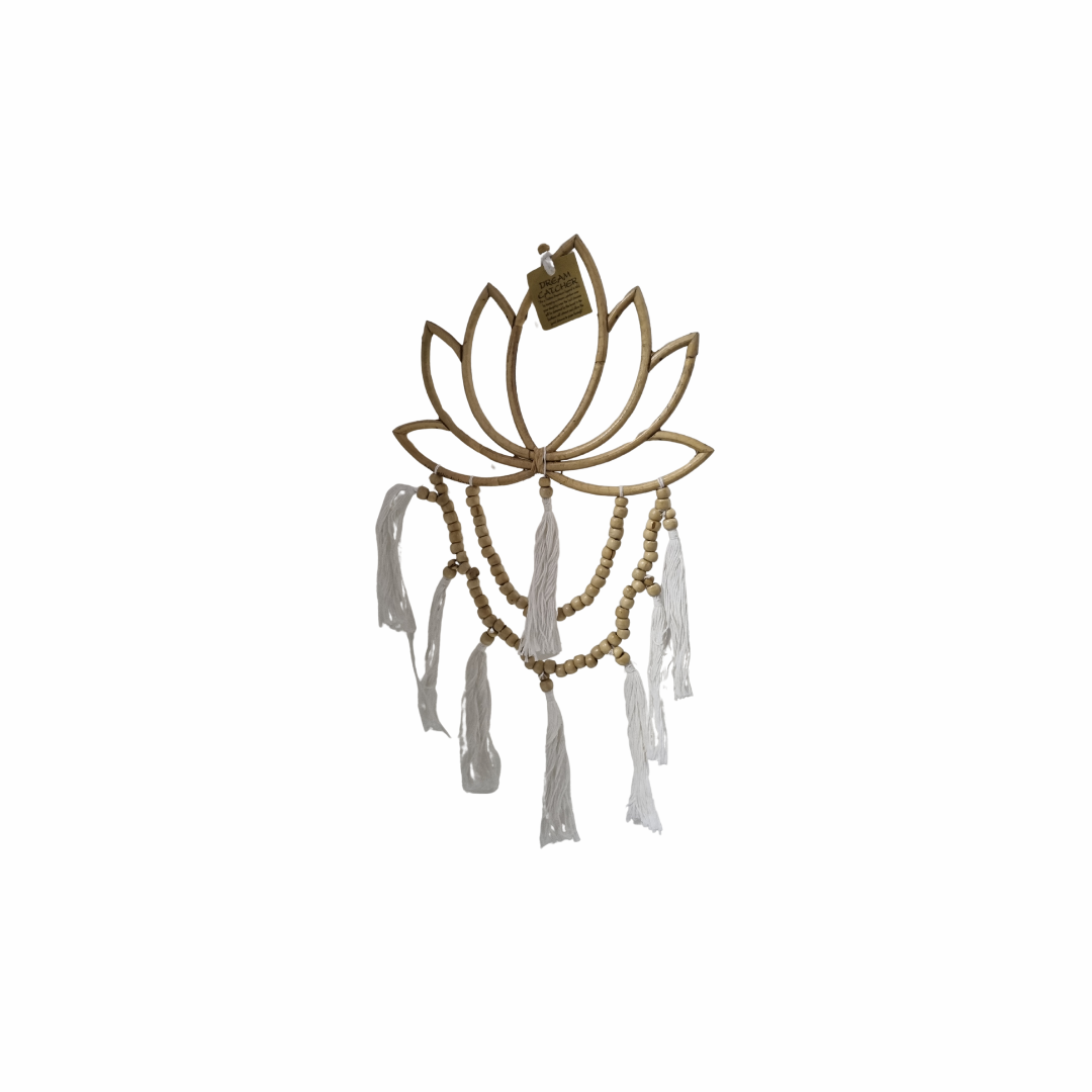 Lotus Flower Design Bamboo Wall Art