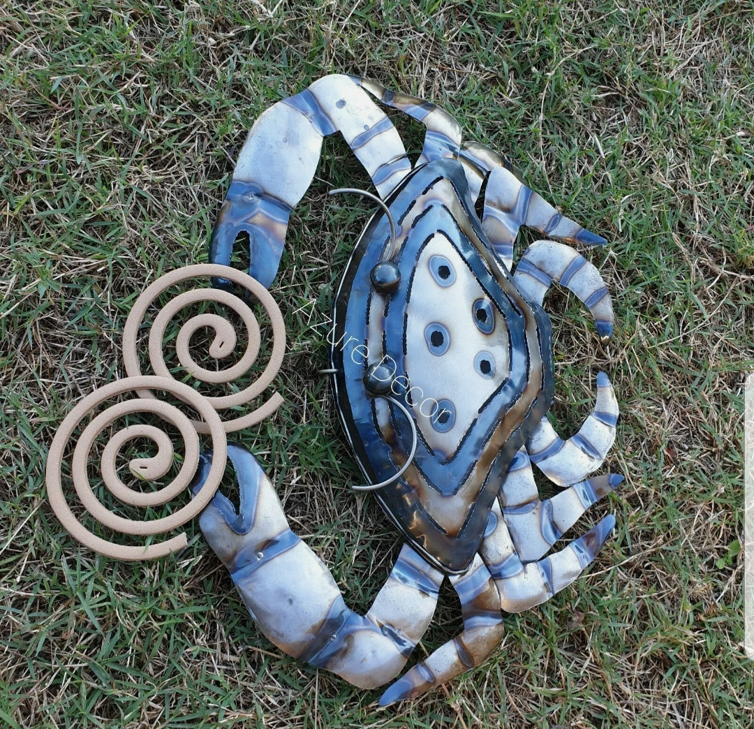 display of a metal coil holder with 2 coils on the grass
