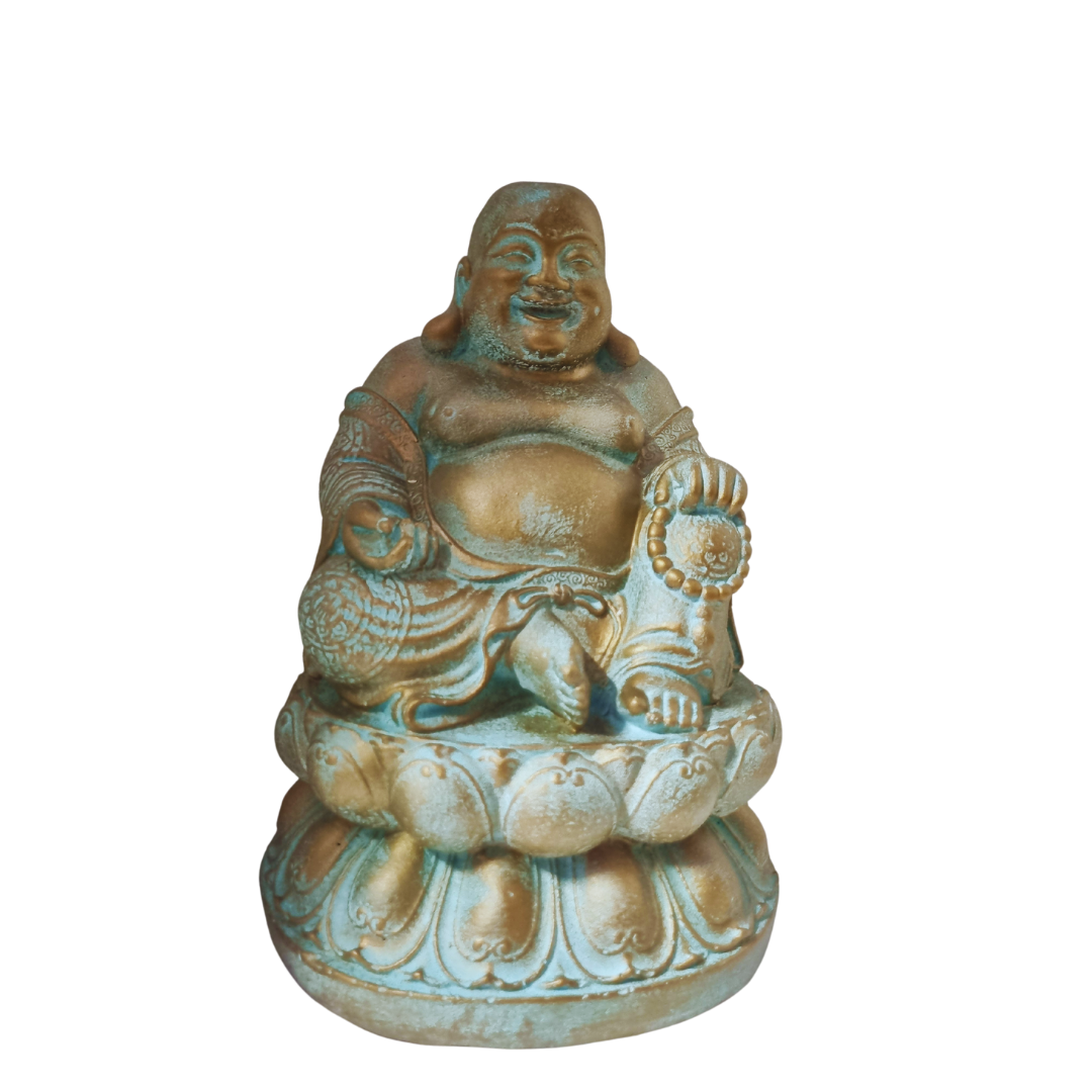 Happy Buddha Statue Rustic Style