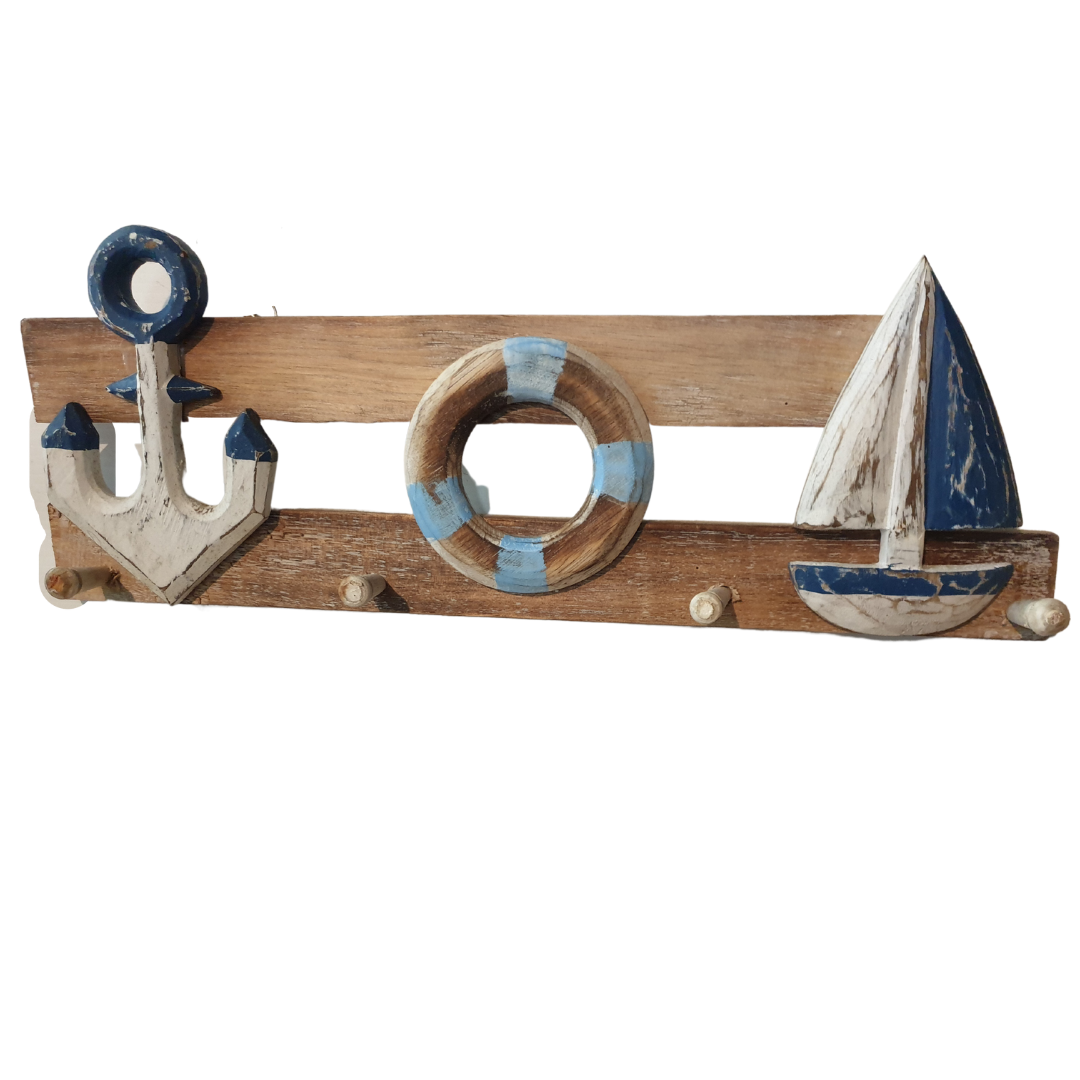Nautical Sail Ship Anchor & Buoy Hanger: 