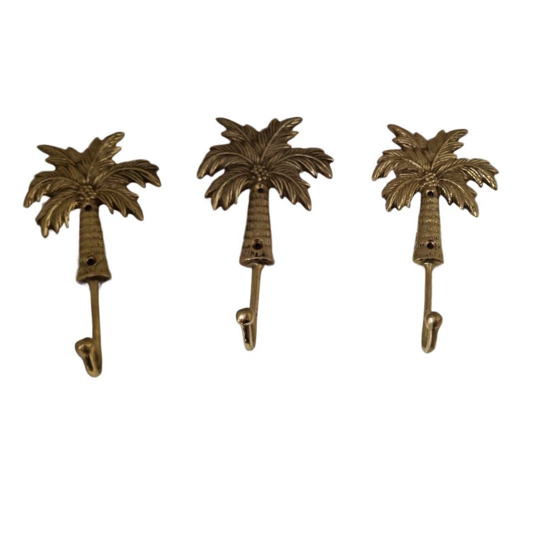 Palm Tree Style Solid Brass Wall Hook  Style 9A