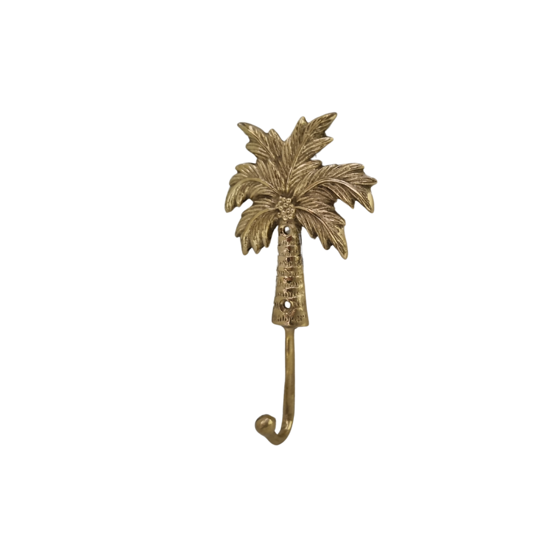 Palm Tree Style Solid Brass Wall Hook  Style 9A