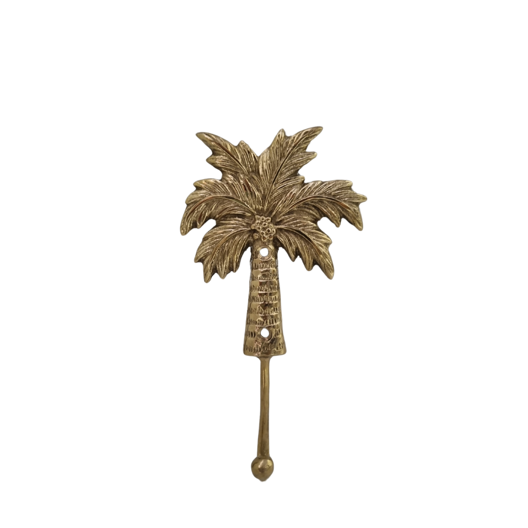 Palm Tree Style Solid Brass Wall Hook  Style 9A