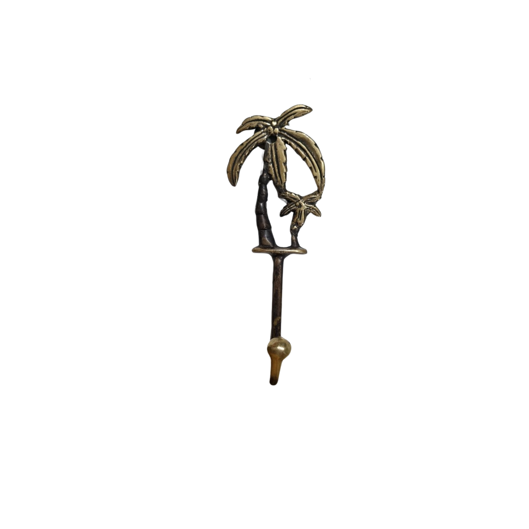 Palm Tree Style Solid Brass Wall Hook  Style 9B 