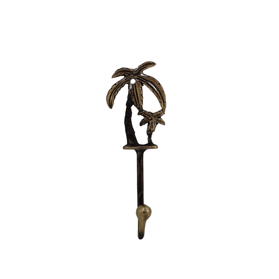 Palm Tree Style Solid Brass Wall Hook  Style 9B 