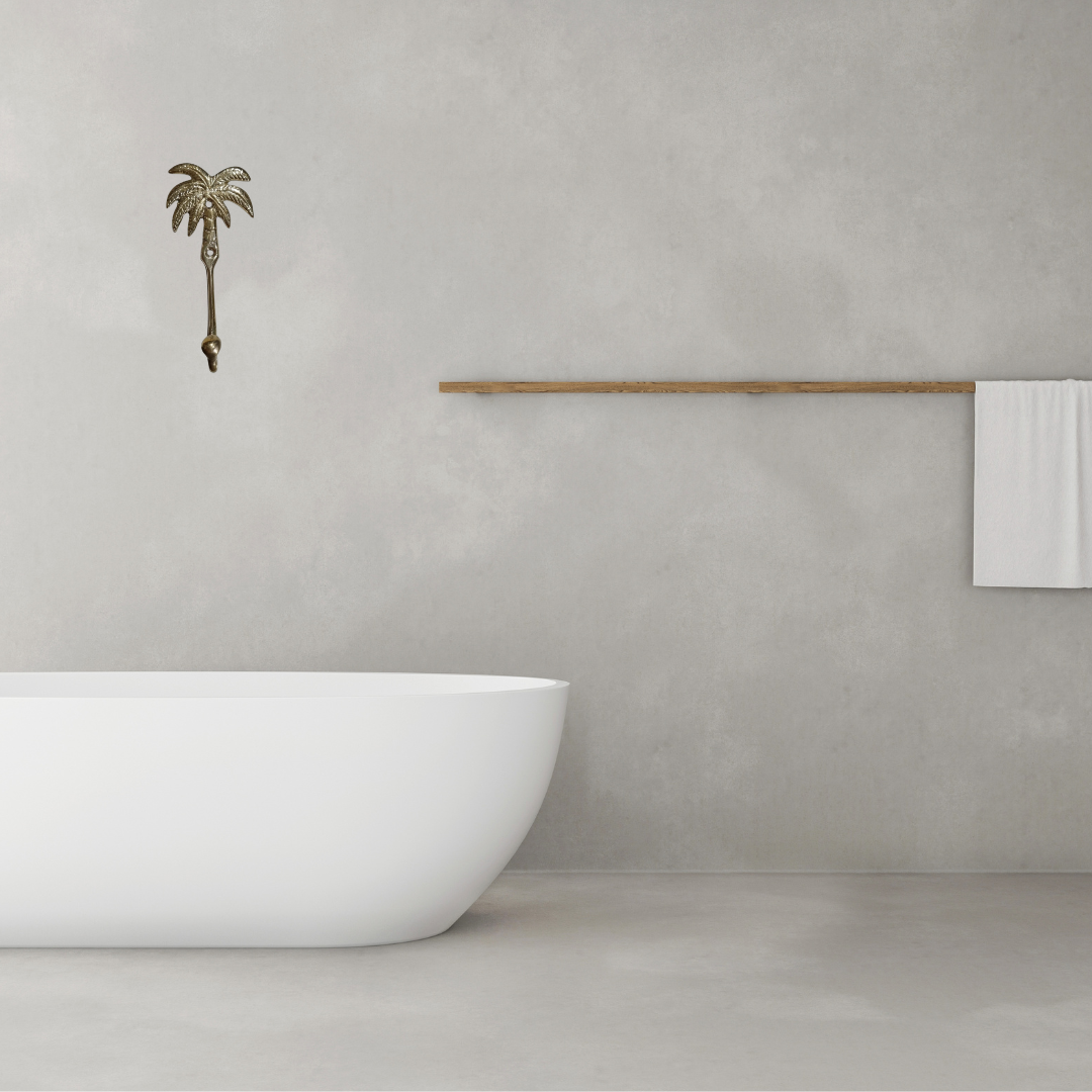 Palm Tree Style Solid Brass Wall Hooks 9C