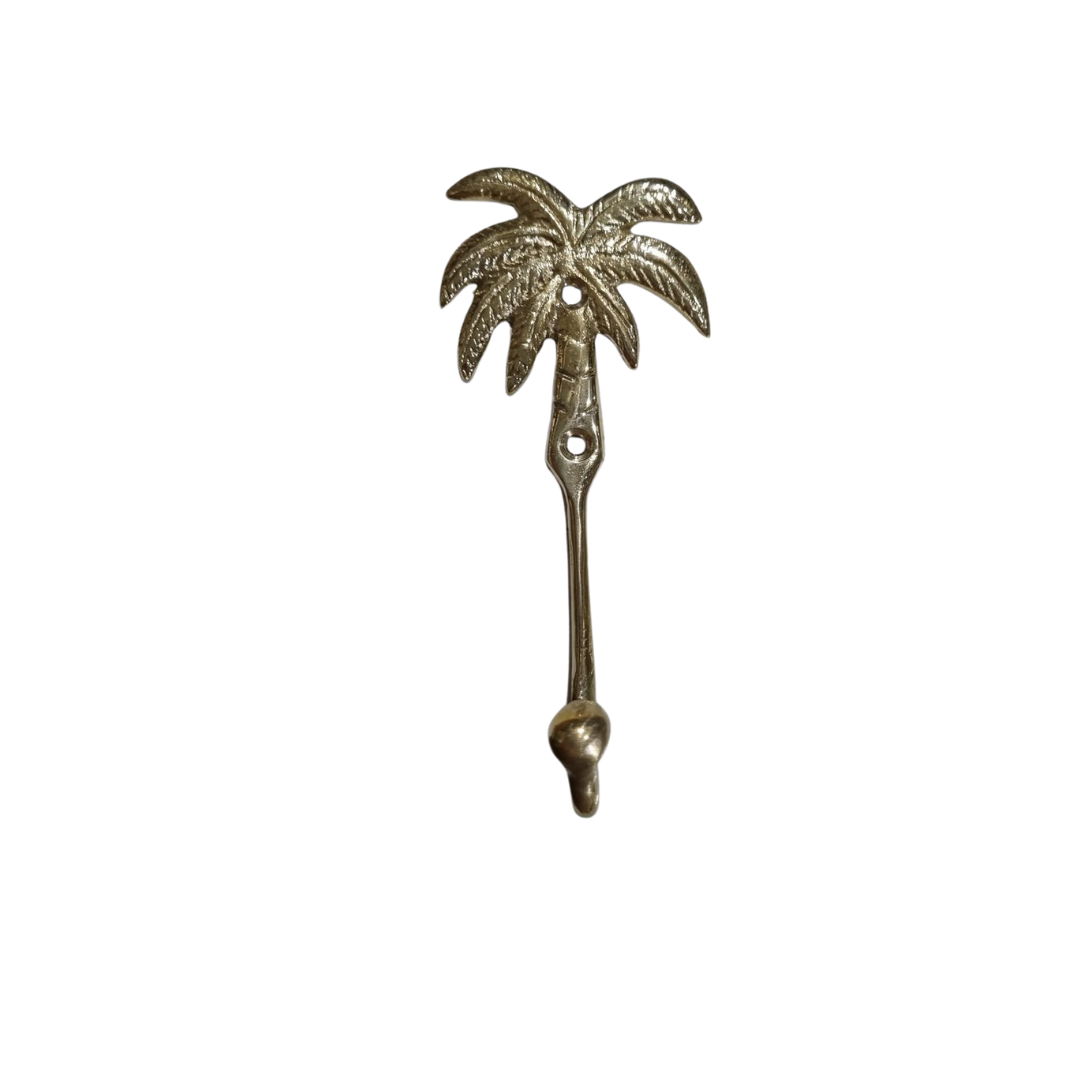 Palm Tree Style Solid Brass Wall Hooks 9C