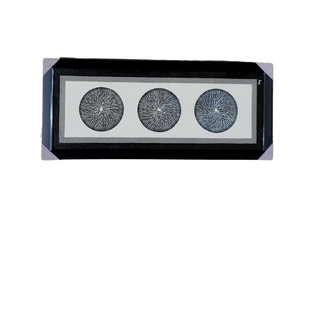 Decorative Spiral Pointillism Art Designs R001