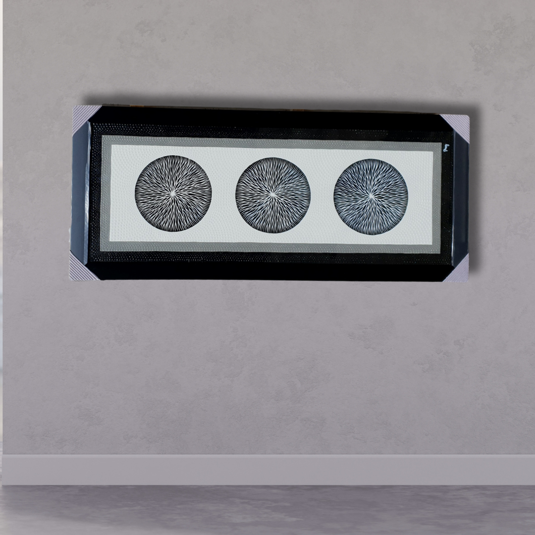 Decorative Spiral Pointillism Art Designs R001