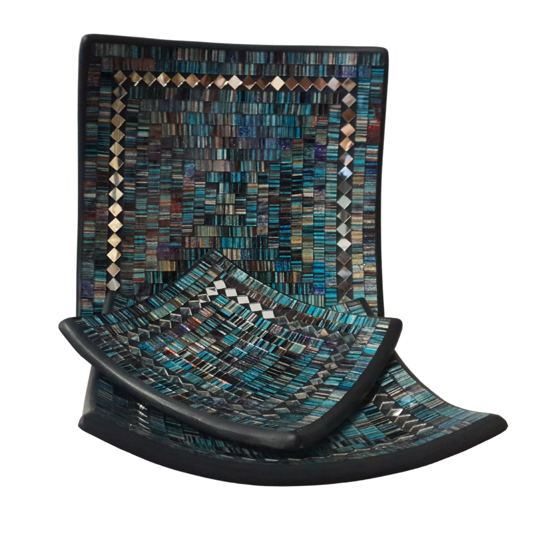 Vivid Mosaic Bowls Round-Square