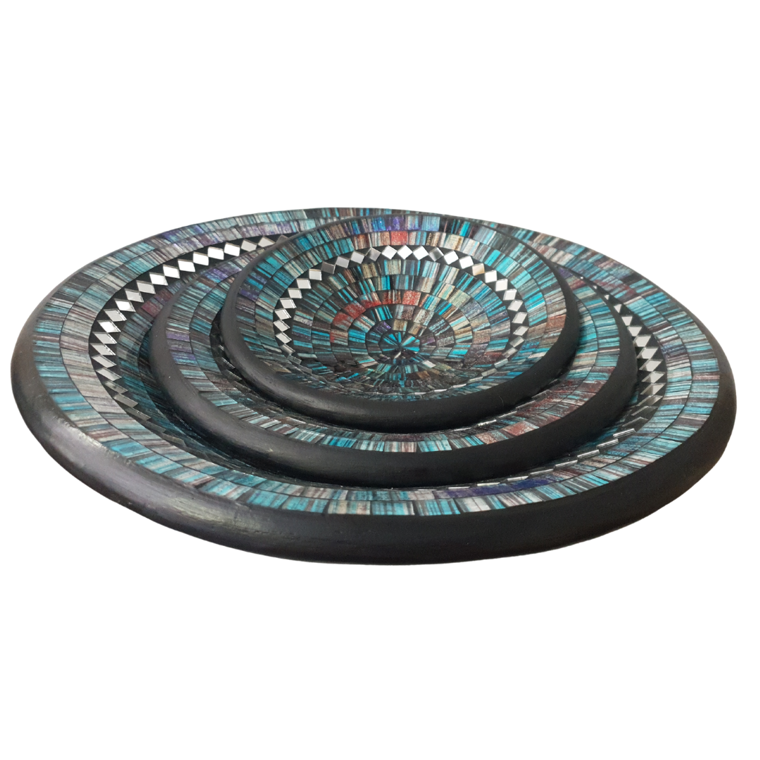 Vivid Mosaic Bowls Round-Square