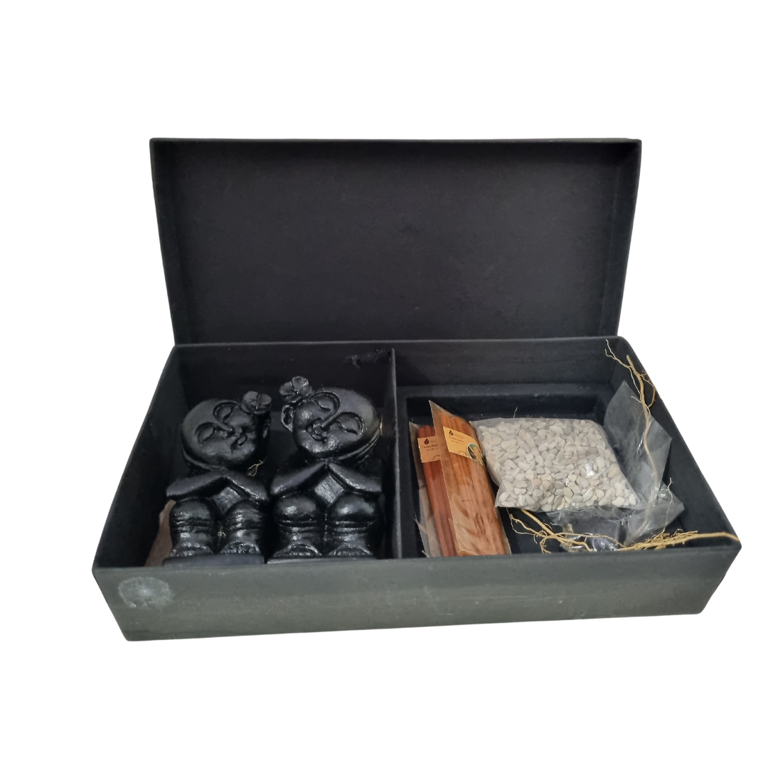 Buddha Stone Carved Incense Holder Set – Azure Decor