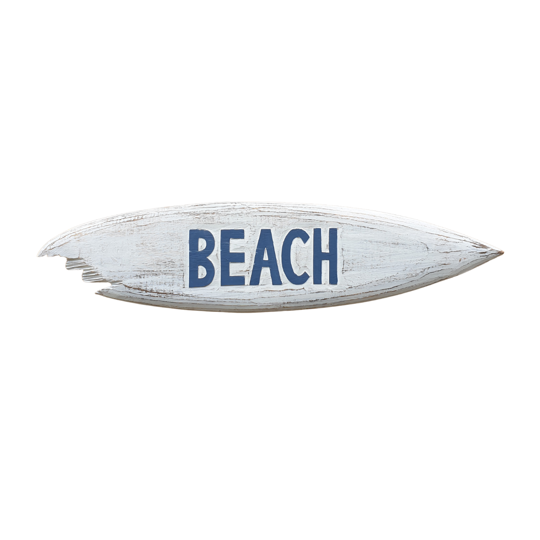 Surfboard Beach Sign Rustic Finish 