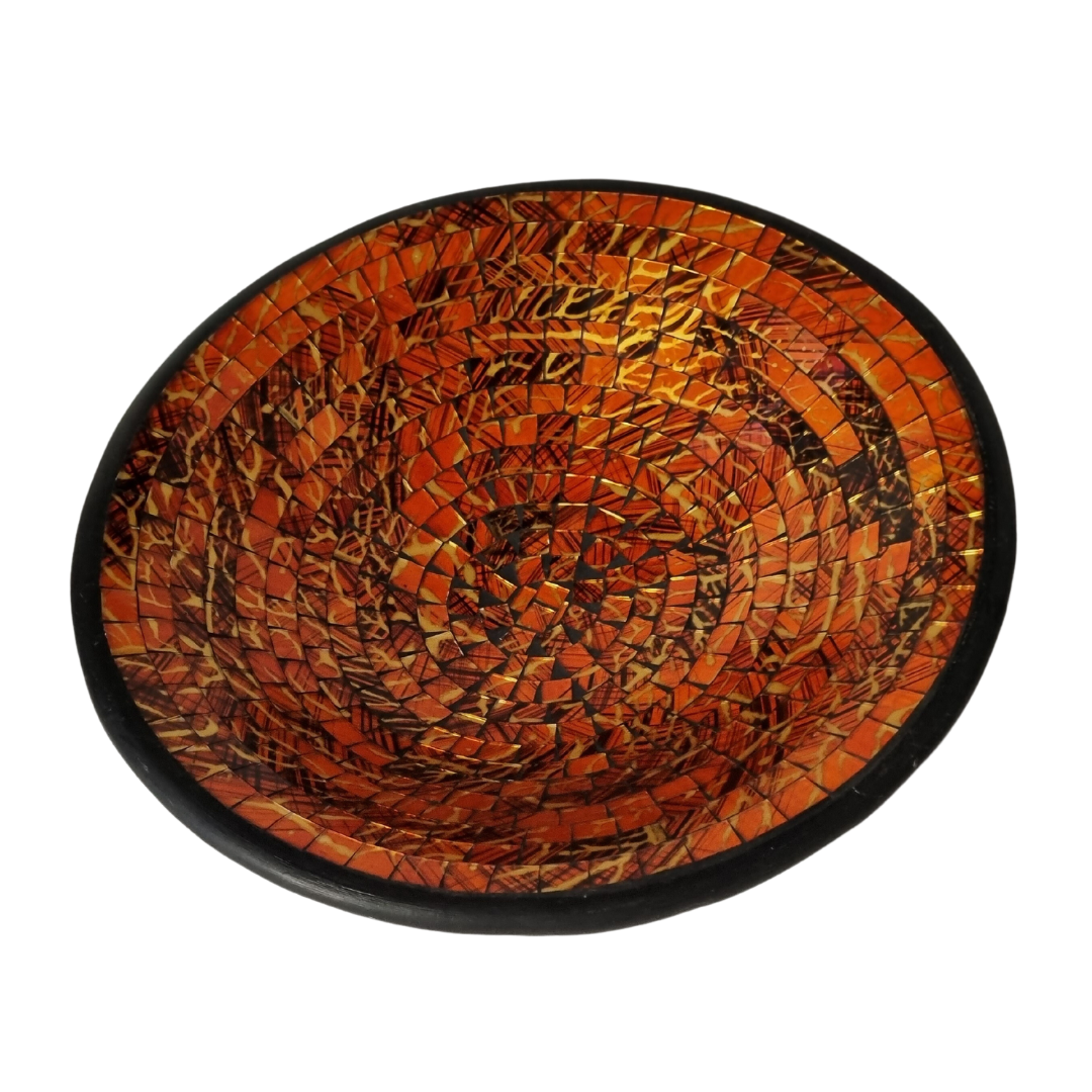 Tangerine Mosaic Decorative Bowls 