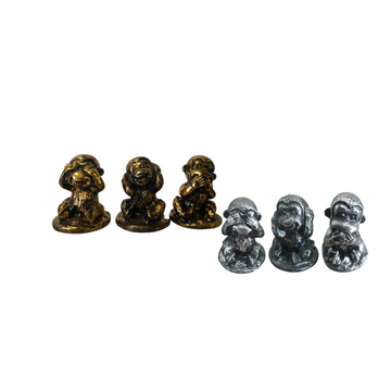 Three Wise Monkey Resin Figurines