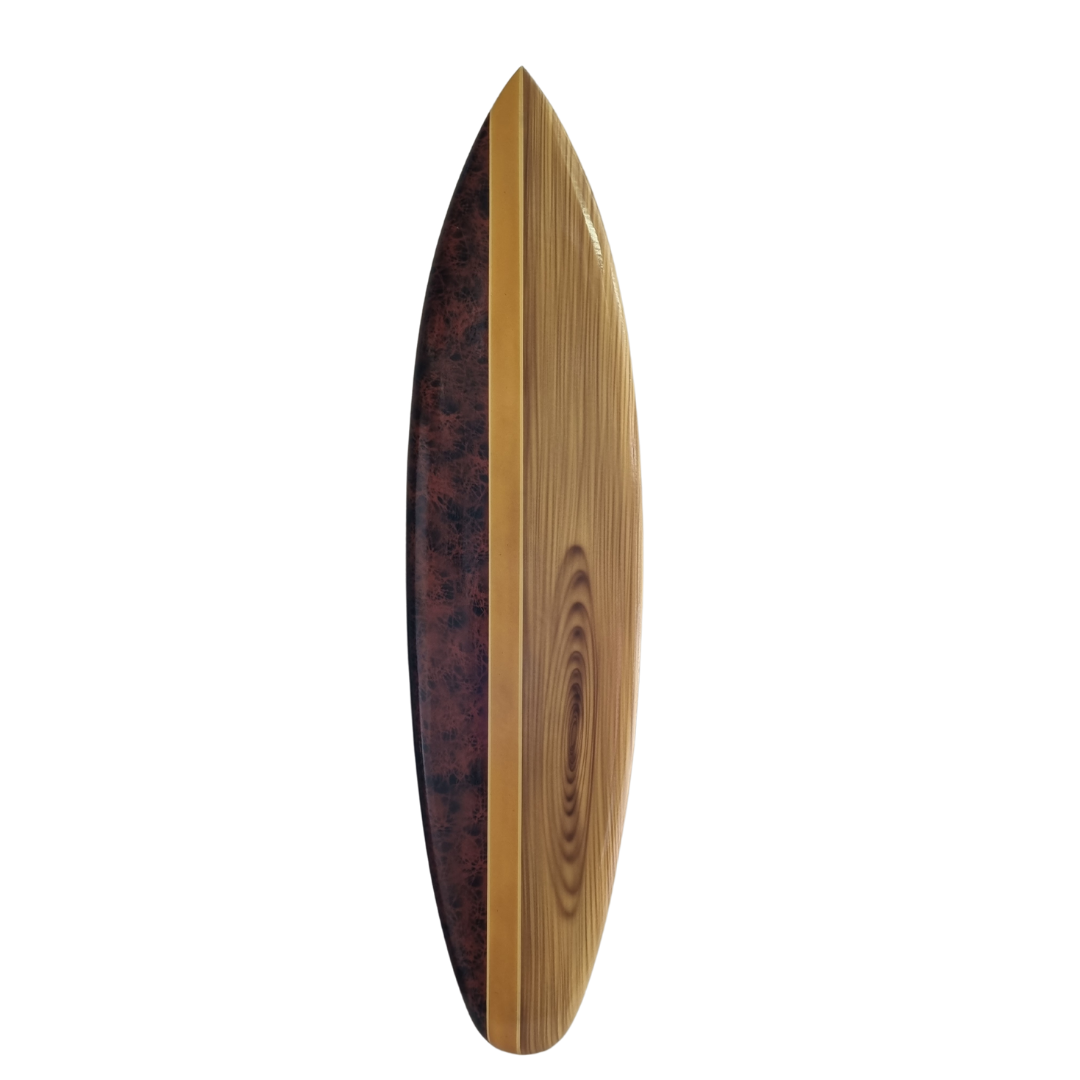 Wall Art Surf Board Design Brown